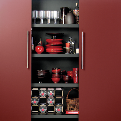 Glas in der Küche, Glasfront Schrank