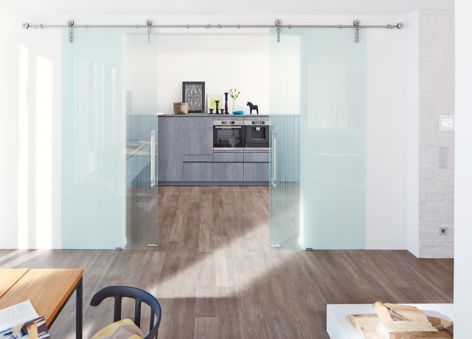 Glastüren Madras Streifen