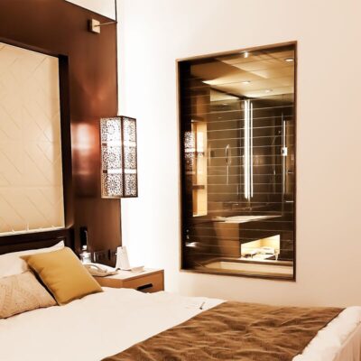 RaumGlas, Systemglas, vetroSwitch, Hotelzimmer
